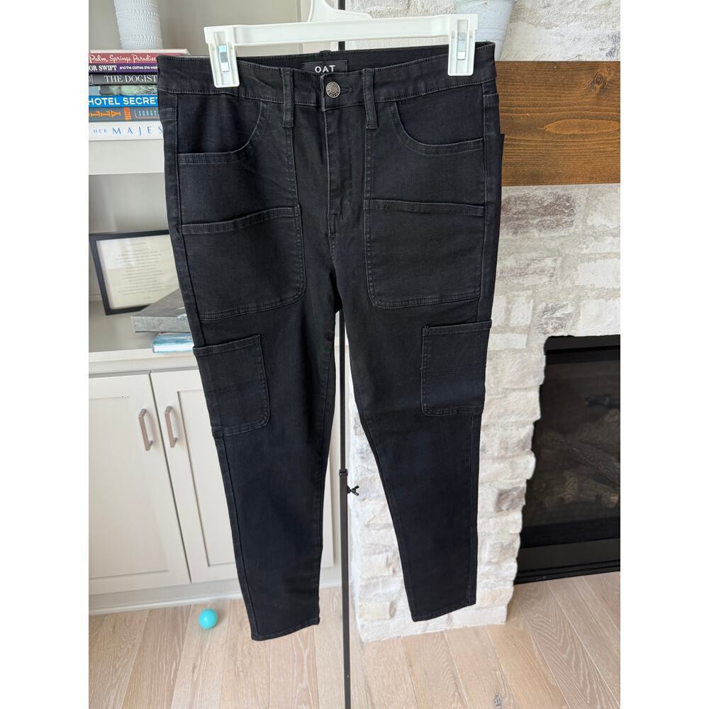 OAT NEW YORK Women's Black Mid Rise Skinny Ankle Jeans Size 29